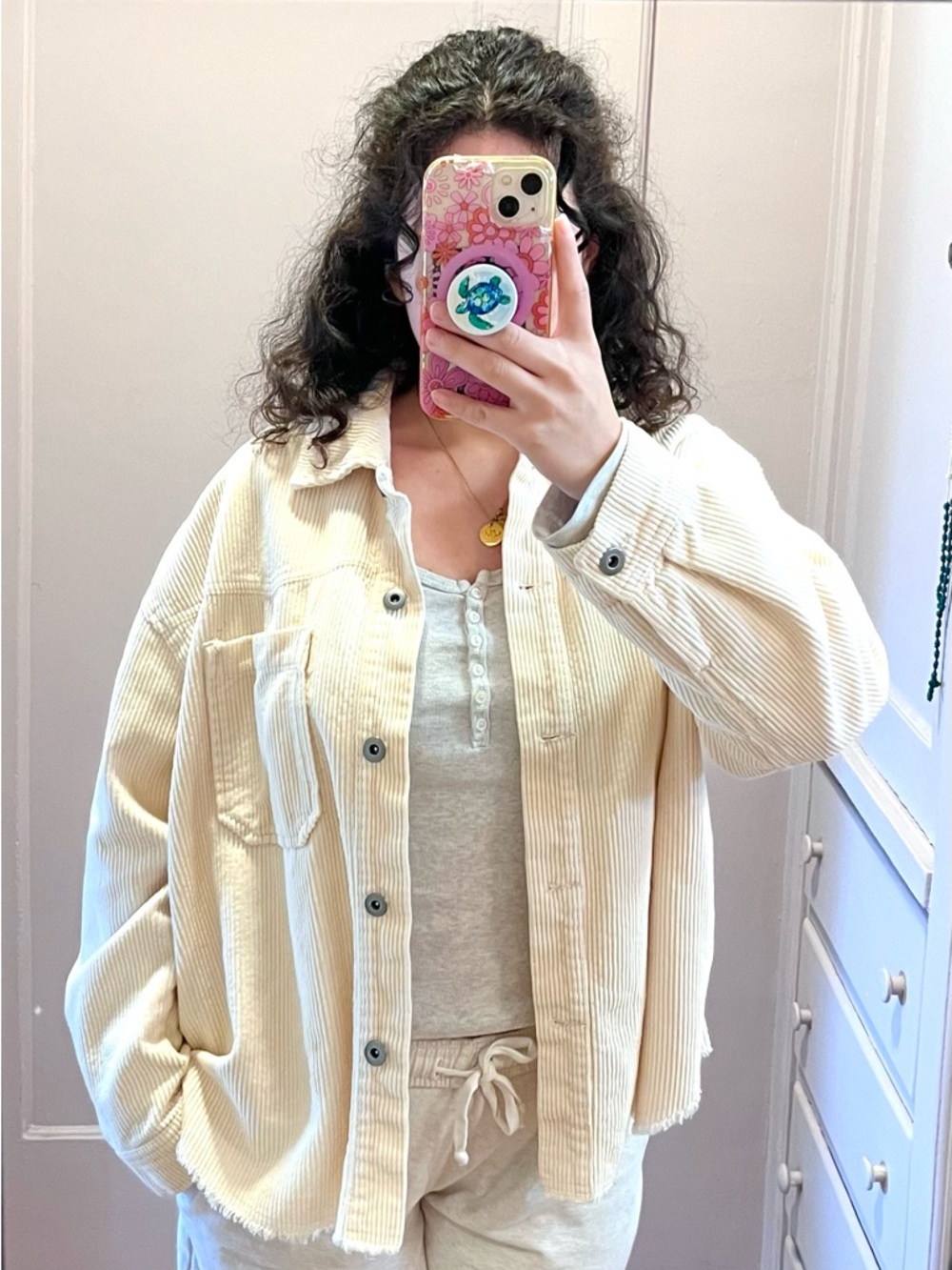 Zara Cream / Pale Yellow Corduroy Jacket